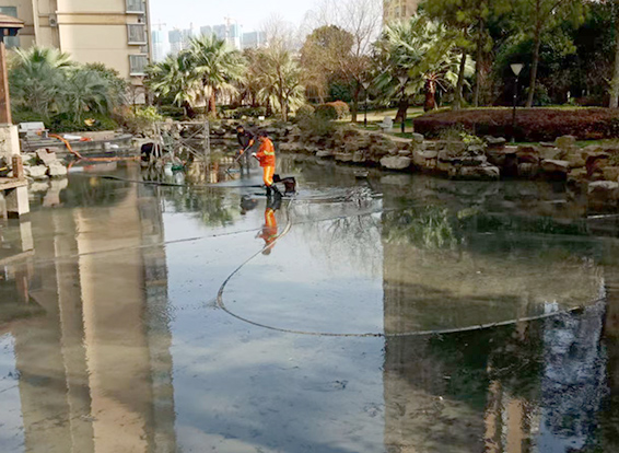 大名景观池淤泥清理